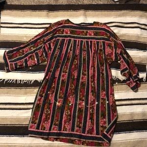 VINTAGE floral boho gypsy dress